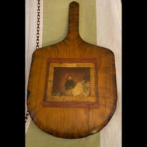 Italian Villa Wood Pizza Paddle Rooster/Chicken